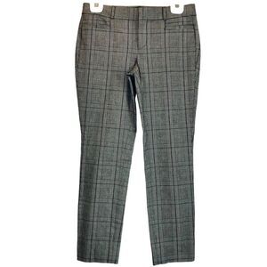 Banana Republic Sloan Plaid Slim Fit Ankle Pants in Black/White/Red Women’s 2